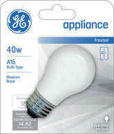 GE 27495 Ceiling Fan Bulb, 40 W, A15 Lamp, E26 Medium Lamp Base, 355 Lumens, 2700 K Color Temp, Frosted Light